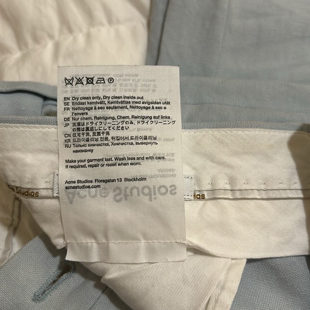 ACNE Baby Blue Trousers - Picture 7 of 7